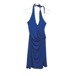 Tommy Bahama Womens Clara Halter Dress Blue Cobalt Sea L Resortwear Stretch New